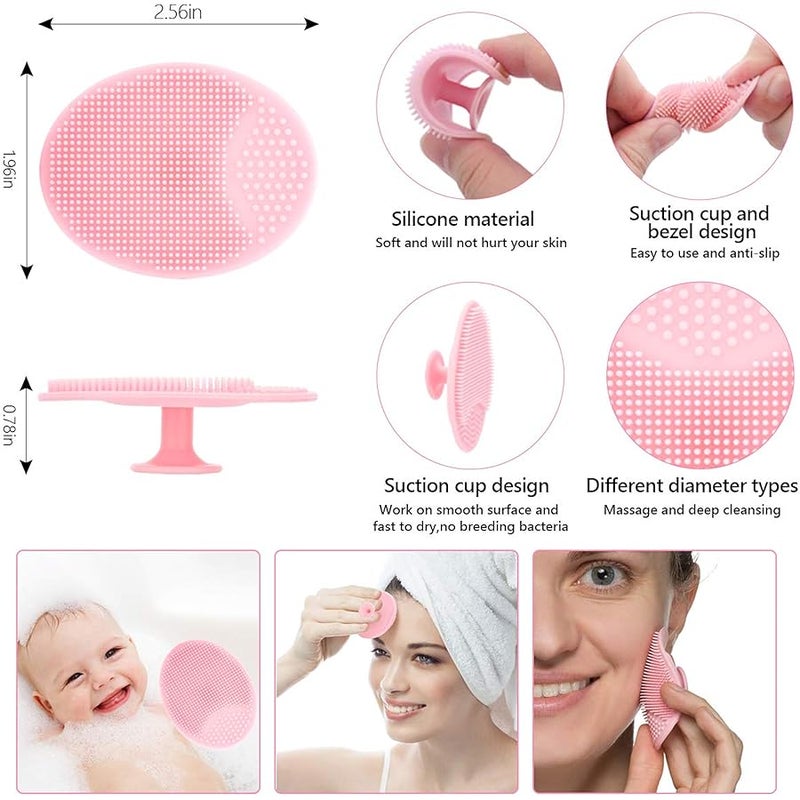Yokilly Silicone Face Scrubber, 2pcs Exfoliating Lip Brush, 2pcs Cleansing Brush,2pcs Face Mask Brush Exfoliator Blackhead Skin Care Tool - Image 4