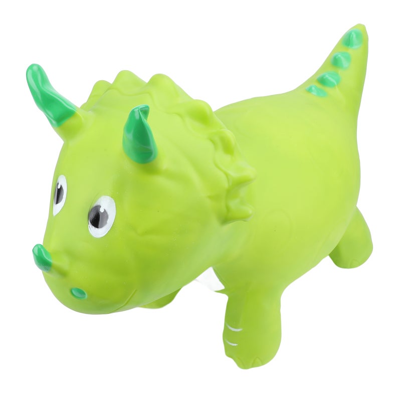 Inflatable Ride On Toy: Green Dinosaur, Thick PVC Material, Lightweight Easy To Carry - Bouncy Animal Toy For Toddlers And Kids, Indoor Outdoor Play, Picnics Beach Camping - Image 3