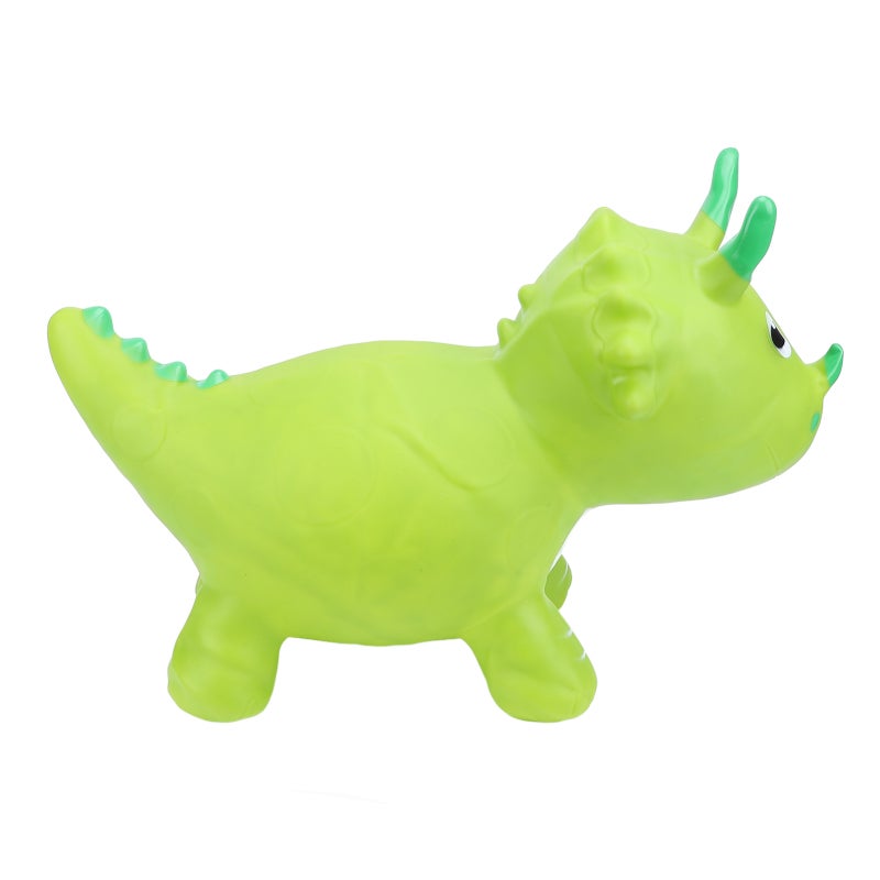 Inflatable Ride On Toy: Green Dinosaur, Thick PVC Material, Lightweight Easy To Carry - Bouncy Animal Toy For Toddlers And Kids, Indoor Outdoor Play, Picnics Beach Camping - Image 2