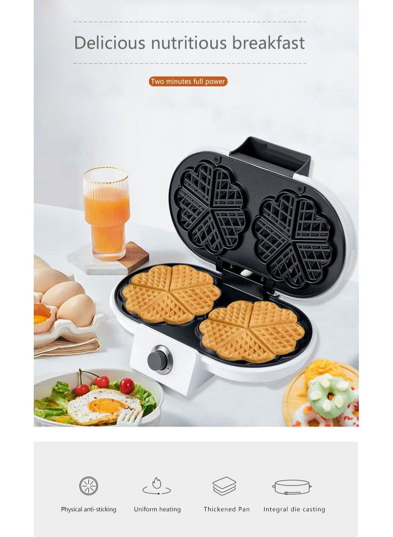 general Home love waffle maker, double plate sandwich maker, multi-function waffle maker, easy to make love waffles and sandwiches, suitable for family breakfasts - Image 2