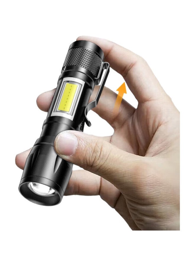 Shenyu Mini Flashlight, High Brightness, Long-Range, Rechargeable, Led, Adjustable Focus, Portable, Compact, Cob Work Light For Outdoor And Home Use - Image 2