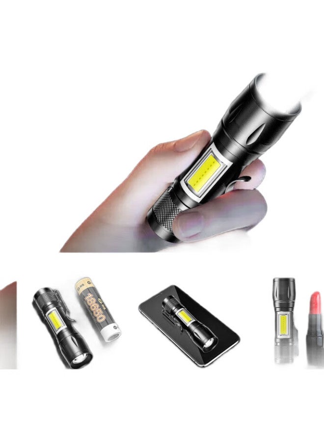 Shenyu Mini Flashlight, High Brightness, Long-Range, Rechargeable, Led, Adjustable Focus, Portable, Compact, Cob Work Light For Outdoor And Home Use - Image 1