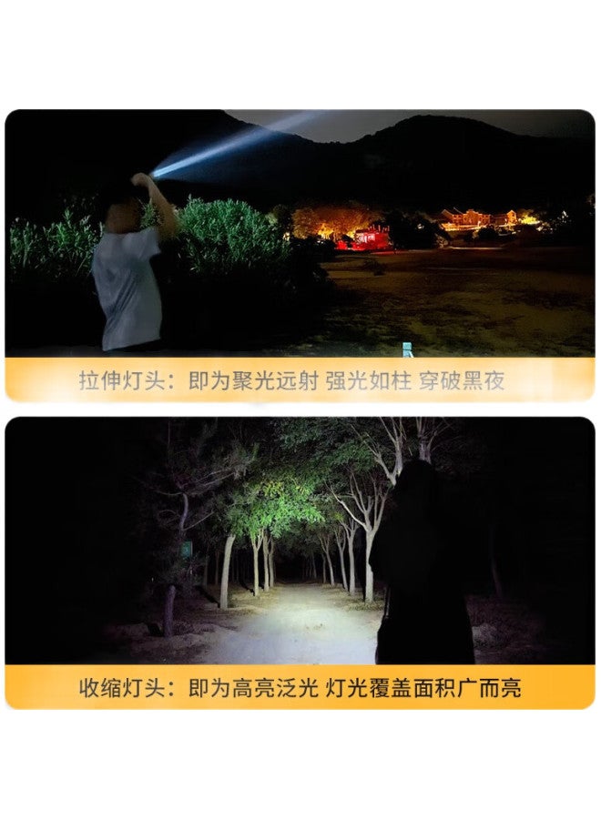 Shenyu Mini Flashlight, High Brightness, Long-Range, Rechargeable, Led, Adjustable Focus, Portable, Compact, Cob Work Light For Outdoor And Home Use - Image 3