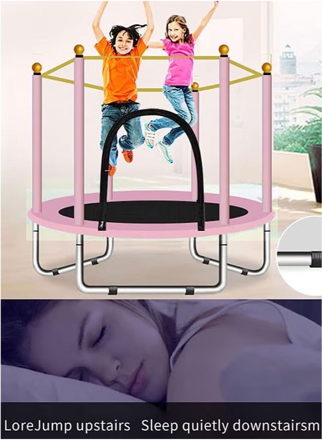 YelaJoy Indoor & Outdoor Trampoline With Safety Net Basketball Hoop Fitness Rebounder Trampoline For Kids Boys and Girls Birthday Gift - Image 3