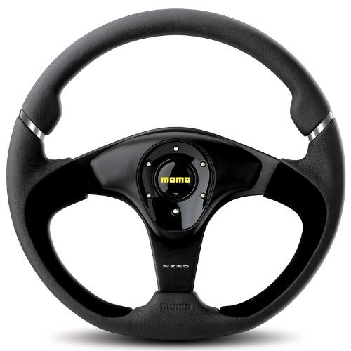 MOMO NER35BK0B Nero 350 mm Leather Steering Wheel - Image 1