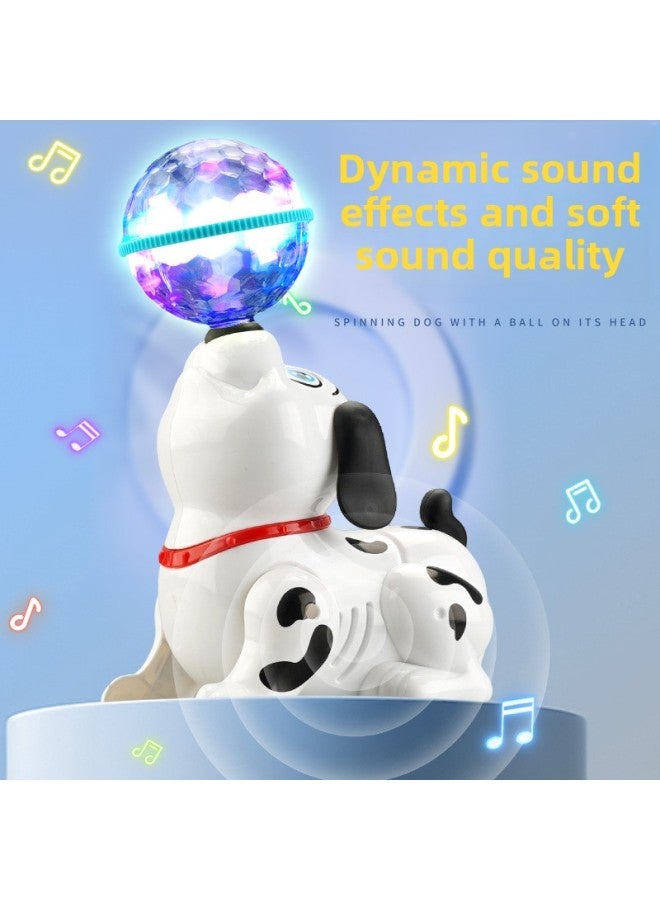 Children's Electric Puppy Kids Sing And Dance Top Ball Spin Baby Toys Boys Girls Music Stunt Dog-Color:Electric Stunt Spinning Ball Dinosaur-Proportion:Rechargeable Version: Comes With Rechargeable Battery + Charger + Screwdriver  - Image 4