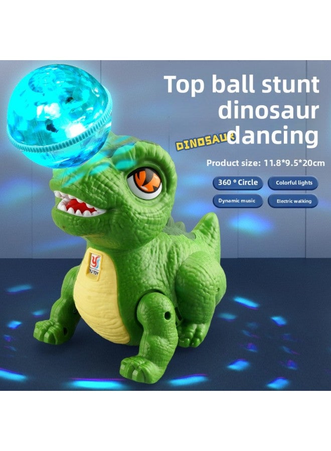 Children's Electric Puppy Kids Sing And Dance Top Ball Spin Baby Toys Boys Girls Music Stunt Dog-Color:Electric Stunt Spinning Ball Dinosaur-Proportion:Rechargeable Version: Comes With Rechargeable Battery + Charger + Screwdriver  - Image 1