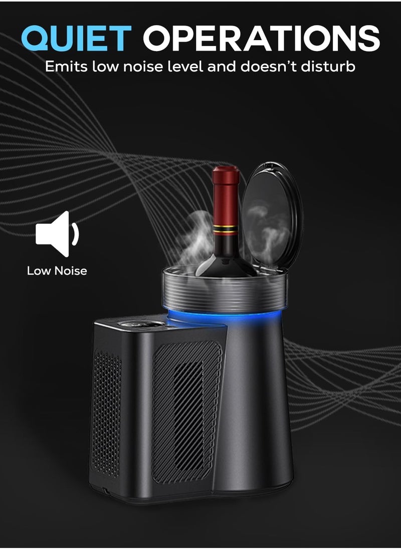 Excefore Electric Wine Chiller, Portable 24-Hour Iceless Drink Cooler for 750ml Bottles, Rapid Single Bottle Chiller for Parties, Events, RV, Home, and Outdoor Use, Constant Low Temperature Cooling  - Image 5