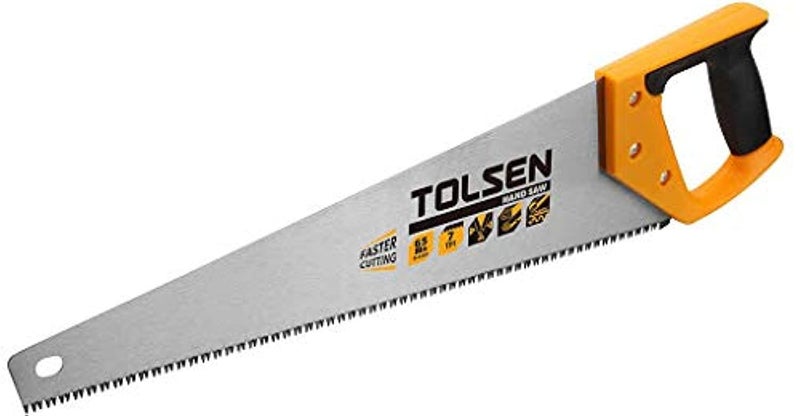 TOLSEN Hand Saw 20'' SharpTooth Designed For Fine Cuts Thick Blade - Hand Saws for Cutting Wood, Handsaw for Wood, Garden Saw, Carpenters Saw, Woodworking Hand Saw, Serrucho Manual, Hand wood saw Saw Lot - Image 1