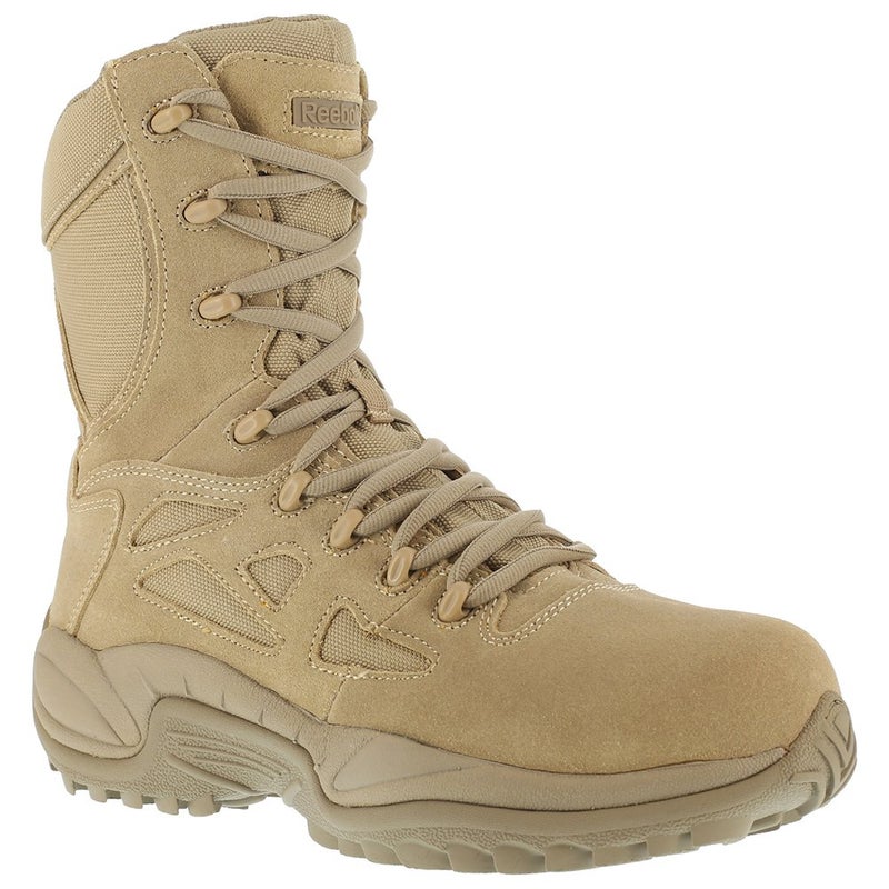 Reebok mens Rapid Response Rb Safety Toe 8" Stealth With Side Zipper Military & Tactical Boot, Desert Tan, 10.5 Wide US - Image 4