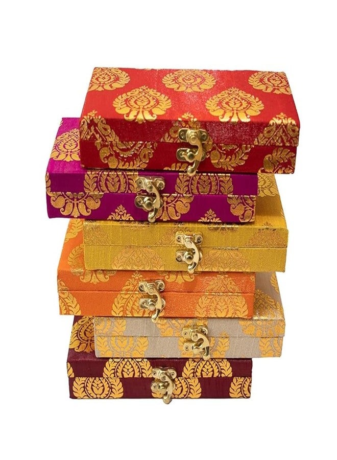 Piepot Printed Decorative Shagun Cash Box & Jewellery Wrap – Assorted Multicolored Wooden Gaddi Box Set | Clasp Closure | Ideal for Wedding Gifts, Paan, Return Gifts & Festive Gifting (Pack of 1) - Image 1