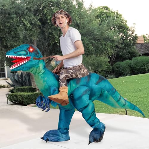 GOOSH Inflatable Dinosaur Costume for Adult Riding T Rex Funny Blow up Women Man Costume for Halloween Fancy Dress Party Cosplay - Image 5
