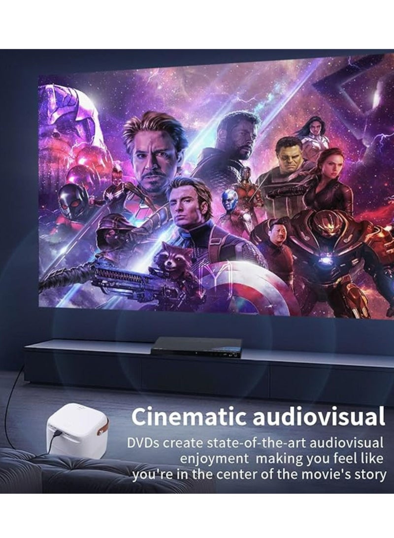 Umiio Q1 Portable Video Projector 2.4/5G WiFi Bluetooth Quadrangle Trapezoid 0.8-5M Projection Distance 1920 * 1080 Resolution Android Projector For Movie Music TV Game Casting with Tripod _Black  - Image 2