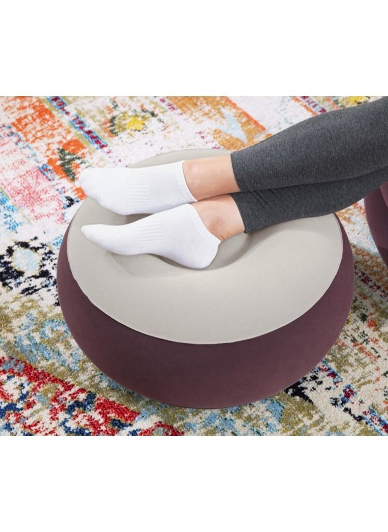 INFLATABLE LAZY SOFA LOUNGER ARMCHAIR WITH FOOTREST