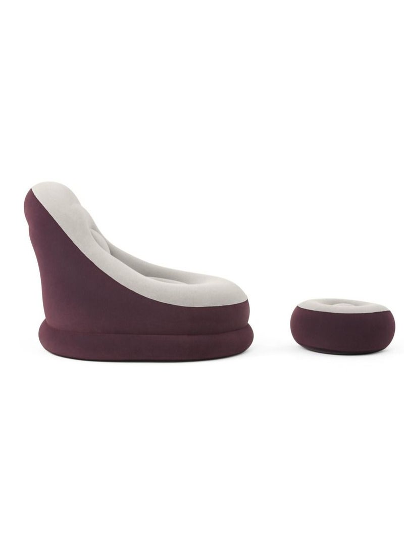 INFLATABLE LAZY SOFA LOUNGER ARMCHAIR WITH FOOTREST