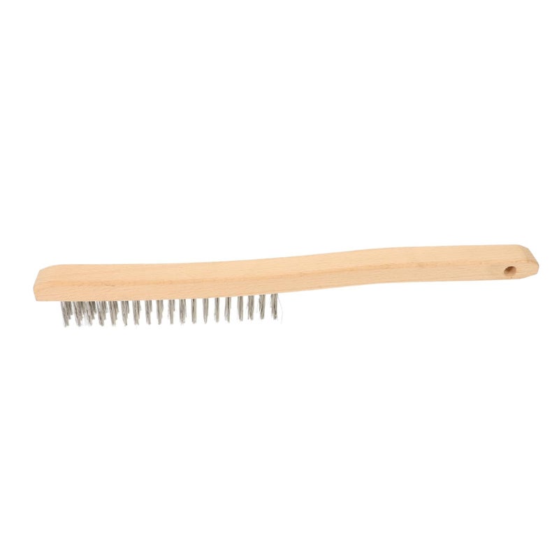 Wooden Handle Wire Brush For Efficient Cleaning Polishing Scrubbing Versatile Tool - Image 2