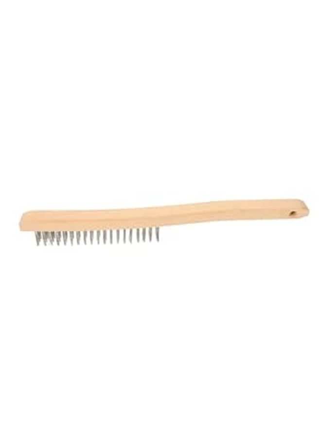 Wooden Handle Wire Brush For Efficient Cleaning Polishing Scrubbing Versatile Tool - Image 1
