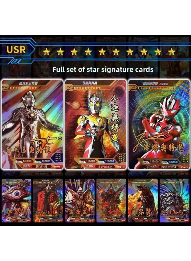Ultraman Card SSR Full Star Flash Card Transparent Gold SP HD 3D Card Full Set Rare Children Card Toy