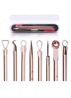 Blackhead Remover Pimple Comedone Extractor Tool Effective Acne Removal Kit Treatment For Blemish Whitehead Pimple Popping Zit Removing For Nose & Face Skin Best Electroplated 4 Pcs Wcase.