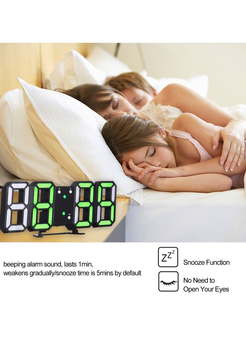 3D LED Digital Alarm Clock Table Alarm Clock Manual and Auto Adjust Brightness Easy to Read at Night Perfect for Home Decor