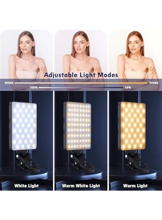 general Rechargeable iPhone Selfie Light with Front  Back Clip, Three Light Modes Portable LED Selfie Light, Selfie Light for iPhone, Cell Phone, iPad, Laptop, TiKTok, Volg, Makeup, Video Conferencing - Image 2