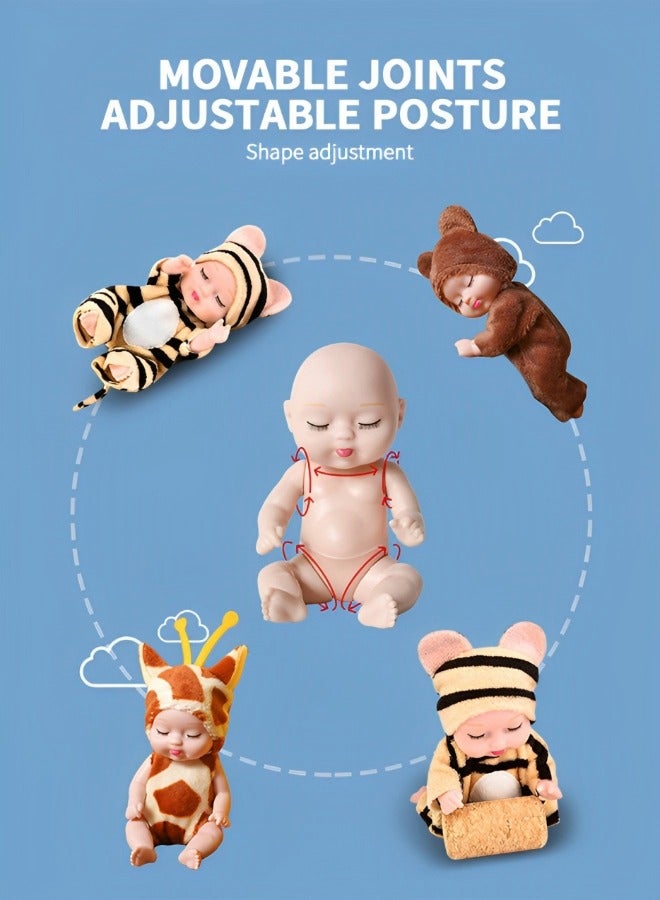 GROIC 6Pcs Reborn Baby Dolls，Mini Baby Soft Skin Realistic-Newborn Baby Dolls,Sleeping Dolls with Clothes,Pretend toys for Girls - Image 3