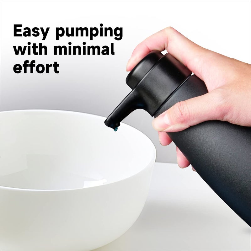 AIKE 15fl.oz Liquid Soap Dispenser for Dish and Hand Soap Matte Black - Image 3