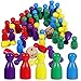 STOBOK 50 Pcs Multicolor Wooden Pawns Board Game Pieces With 2 Dice Tabletop Markers Chess Pieces for Board Games - Image 2