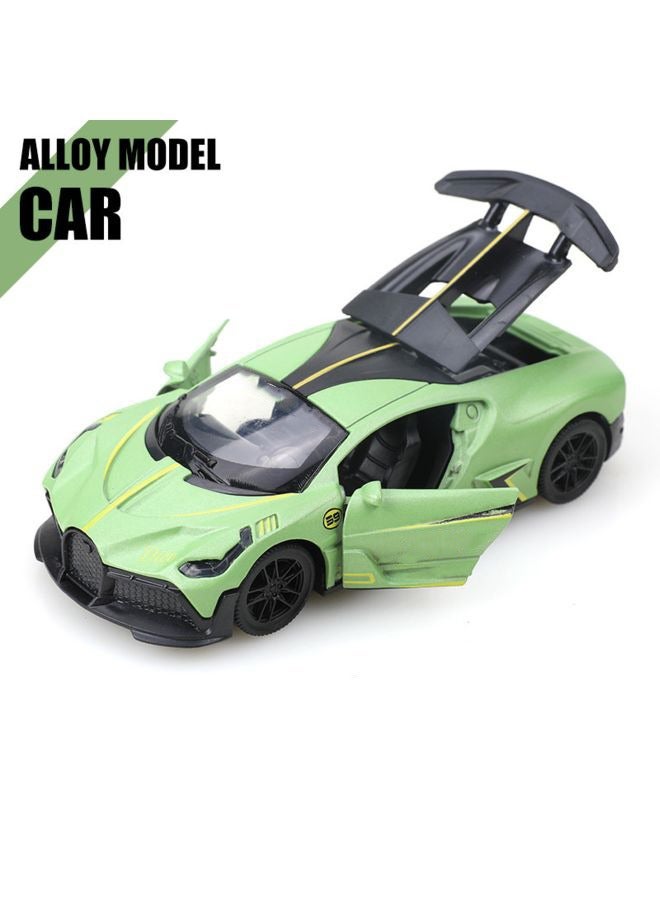هالامودو 1:36 سبيكة السيارة الرياضية نموذج , سحب مرة أخرى لعبة السيارة , نموذج السيارة للأطفال فتى فتاة هدية , شاشة الجمع , أخضر / أسود 12 سم * 5 سم * 3 سم - Image 3