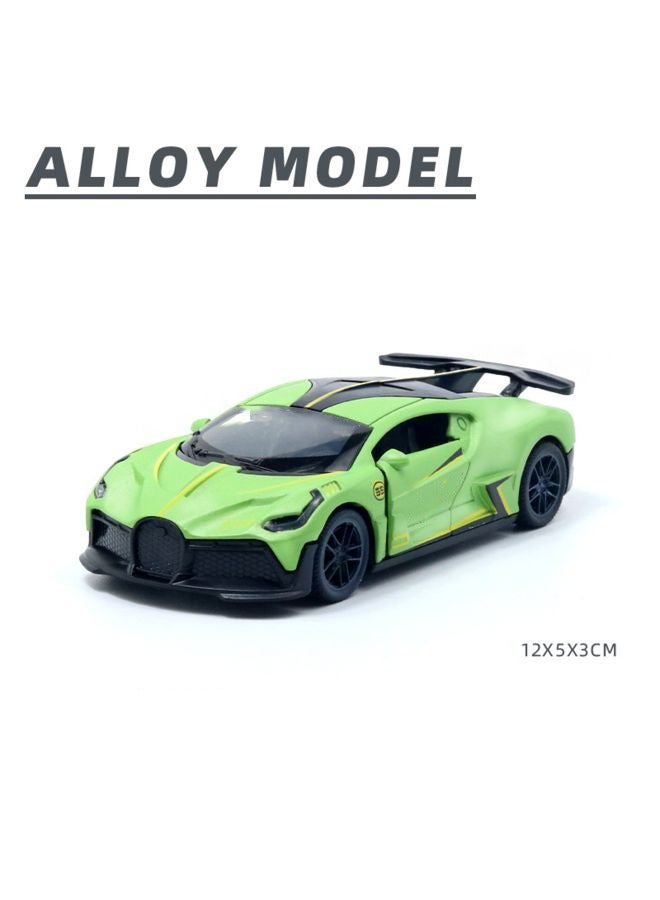 هالامودو 1:36 سبيكة السيارة الرياضية نموذج , سحب مرة أخرى لعبة السيارة , نموذج السيارة للأطفال فتى فتاة هدية , شاشة الجمع , أخضر / أسود 12 سم * 5 سم * 3 سم - Image 2
