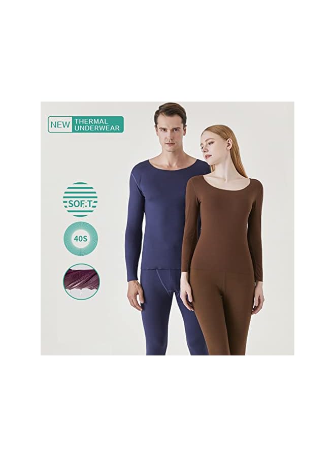 PROMASS promass Thermal Underwear Set for Men Women, Men's Soft Thermal Long Johns Set with Fleece Lined, Women's Warm Tops Bottoms Leggings for Cold Weather, Women Black, L - Image 4