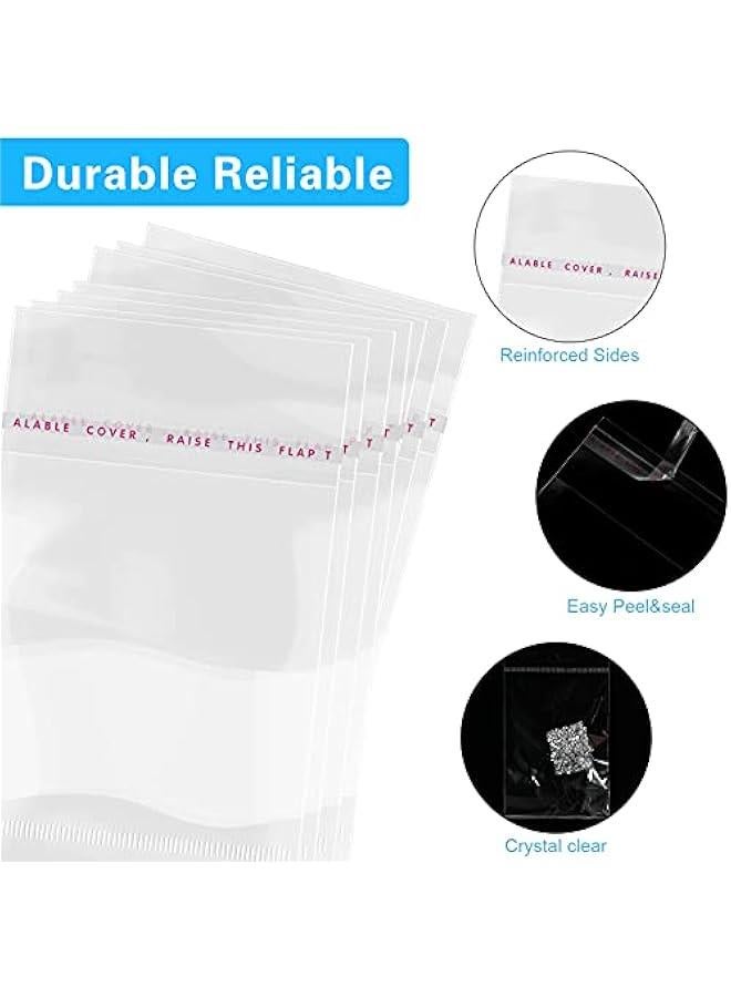 Arabest 4 Size Clear Hanging Bags, Resealable Bag, Self-Sealing Bag with Hang Hole for Packaging Necklaces, Earrings, Jewelry, 3 x 4 Inch, 3 x 6 Inch, 3 x 8 Inch, 3 x 12 Inch (200 Pieces)  - Image 3