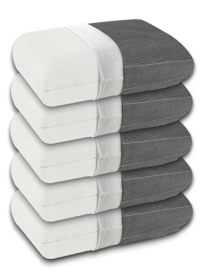 CUSHIO Memory Foam Pillow | Size 24"x16"x4" (Set of 5) Orthopedic & Cervical Pillow for Relieving Neck & Shoulder Pain with Free Pillow Cover (Grey) - Image 1