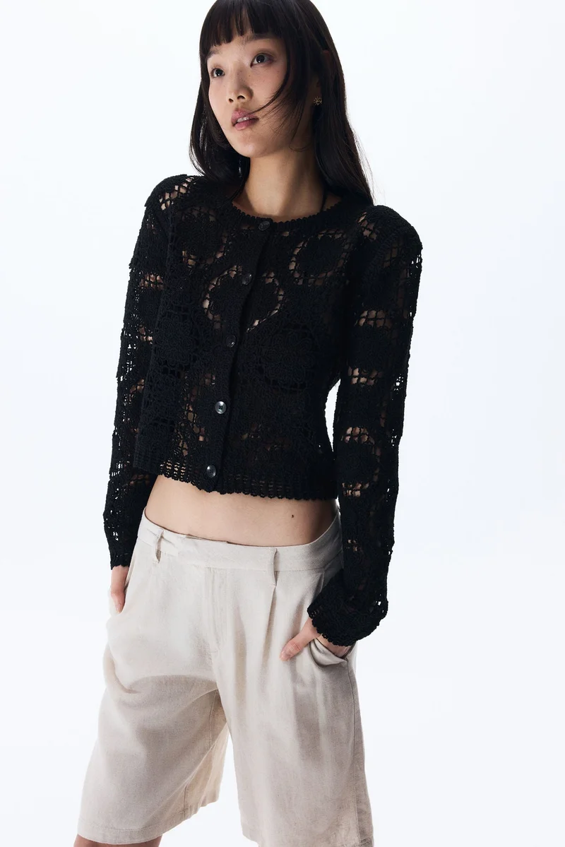 H&M Crochet-look cardigan
