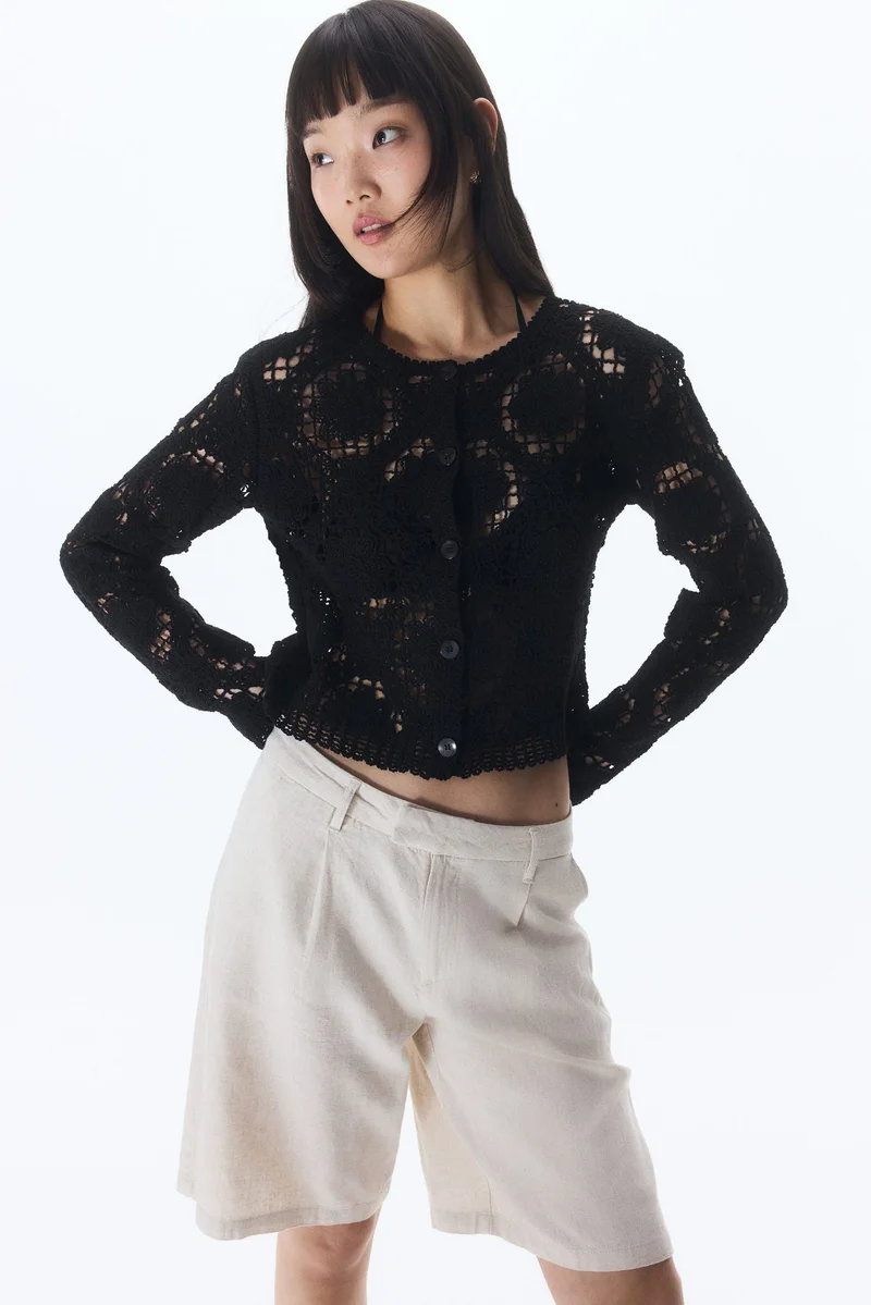 H&M Crochet-look cardigan