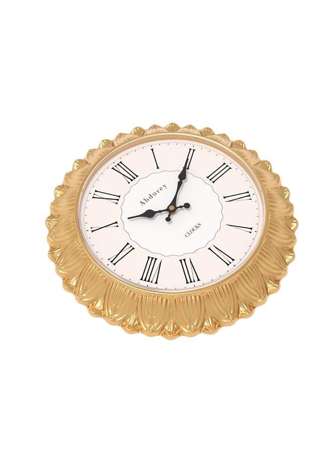 Abdurey 12 Inch Gold Sunflower Decorative Wall Clock, Silent Non Ticking Battery Operated Boho Decor Wall Clocks for Living Room,Kitchen,Farmhouse,Bedroom,Bathroom - Image 3
