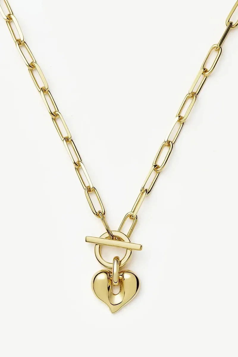 Missoma Wholesale Exclusive Molten Heart T-Bar Chain Necklace