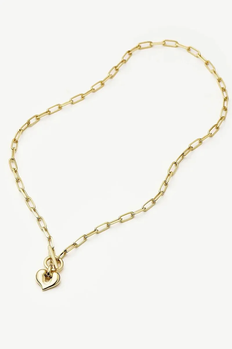 Missoma Wholesale Exclusive Molten Heart T-Bar Chain Necklace