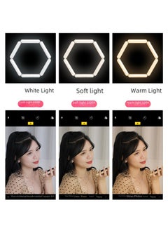 General Mobile Phone Live Folding Light Anchor Beauty Selfie LED Ring Lamp Desktop Photography Lamp Bracket Sales-Light Source Color:V83  - Image 4