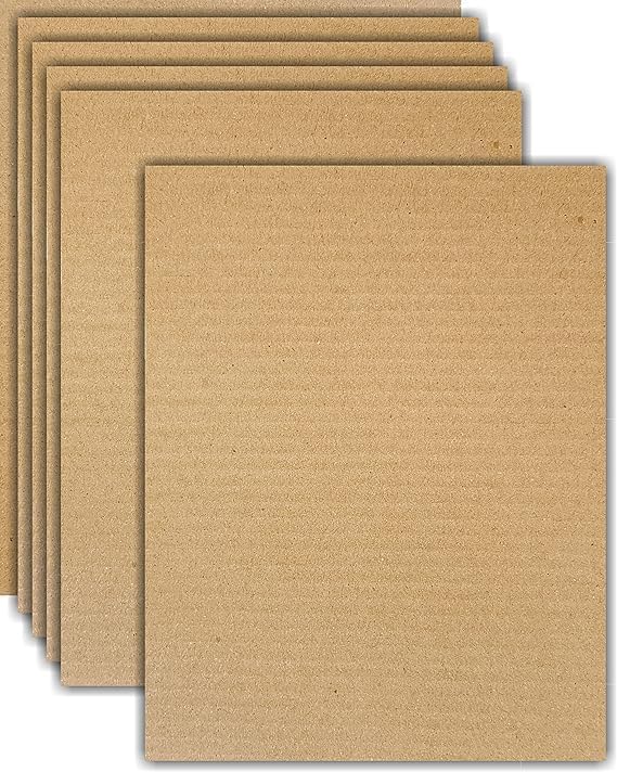 ADDANBI 3 Ply Corrugated Flat Cardboard Sheets for Packing Mailing DIY Arts and Crafts A4 Size Pack of 5 Durable Brown Sheets for Packaging Inserts and Dividers - Image 1