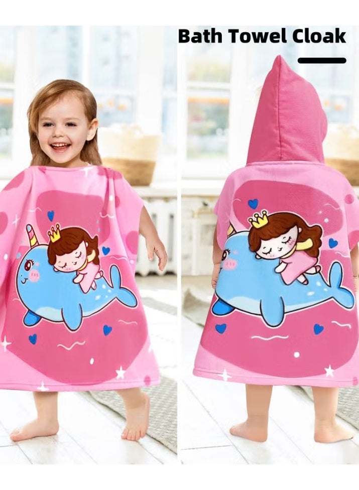 HOOKOR Kids Poncho Hooded Towel, Quick Dry Toddler Bath Towels, Beach Swimming Towels, Ultra Soft and Absorbent Children Bathrobe with Hood for Boys Girls Baby - Image 2