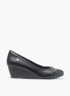 Celeste Womens Metal Accent Slip-On Ballerina Shoes With Wedge Heels  - Image 3