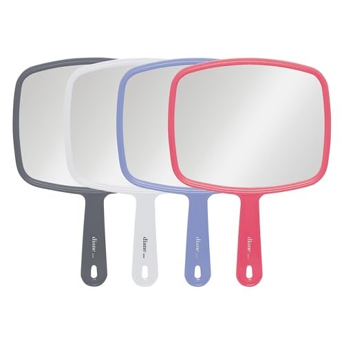Diane Professional Quality Hand Mirror – Hand Held Mirror with Handle, Single Sided Vanity Makeup Mirror for Women, Men, Salon, Barber, Shaving, and Travel, Medium 7.5" x 10.75" in Assorted Colors - Image 1