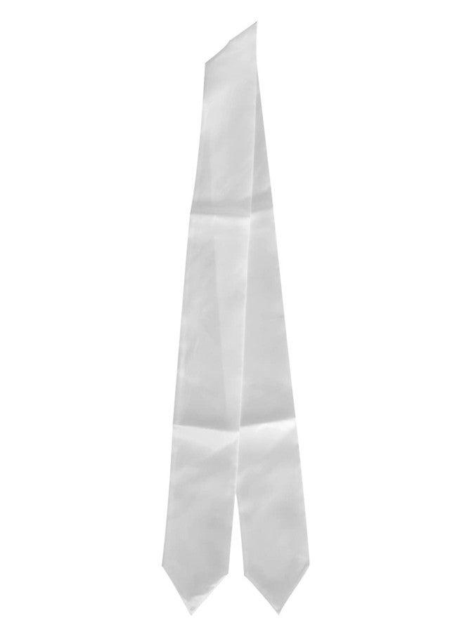 Dzrige Unisex Adult Graduation Stole Sash Graduate Stole Graduation Scarf - 72", White - Image 2