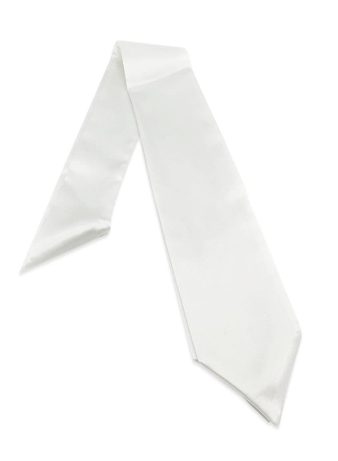 Dzrige Unisex Adult Graduation Stole Sash Graduate Stole Graduation Scarf - 72", White - Image 3