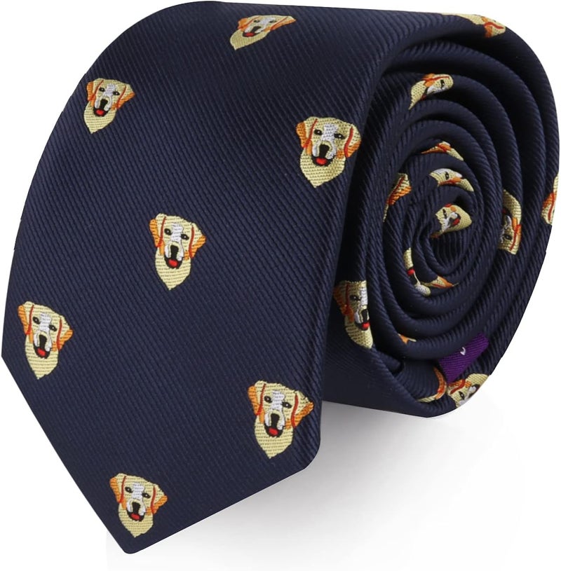 AUSCUFFLINKS Animal Ties | Woven Skinny Neckties | Groomsmen Wedding Ties | Work Ties for Him - Image 1