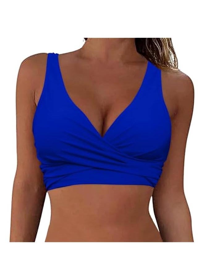 Generic - Women Lace Up Swimwear Tops Underwire Full Coverage Bikini Top Push Up Swim Crop Top Tie Back Bathing Suit Tops Swimsuit Women G Cup Swimsuits for Women - Image 1