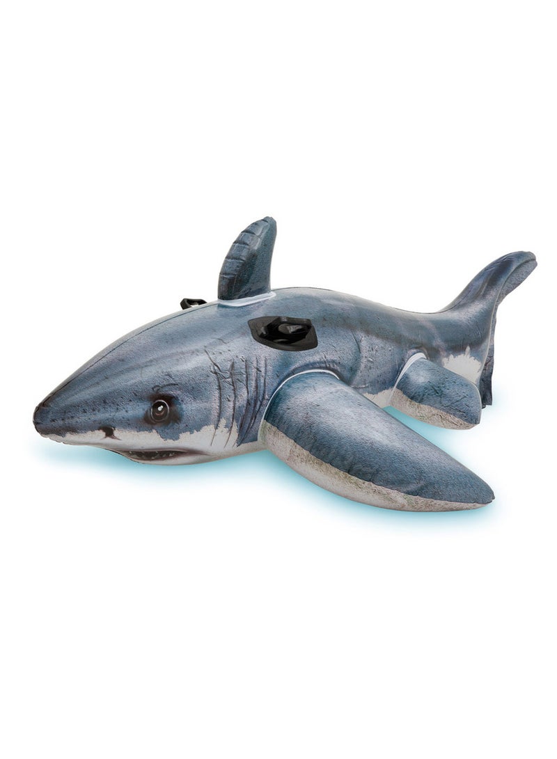 INTEX Inflatable Pool Float - Great White Shark Ride-On, 68" X 42" - Image 1