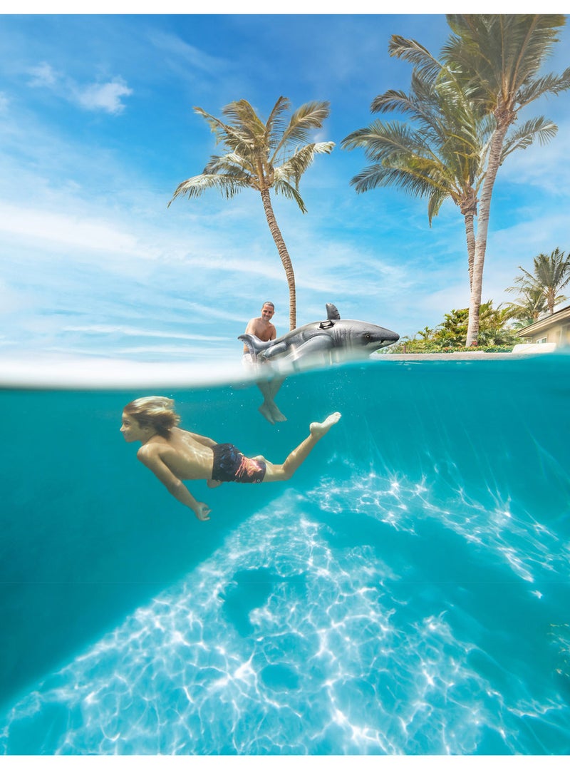 INTEX Inflatable Pool Float - Great White Shark Ride-On, 68" X 42" - Image 5