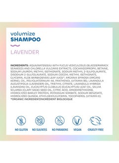 The Seaweed Bath Co. Seaweed Bath Co. Volumize Shampoo Lavender Scent 12 Ounce Sustainably Harvested Seaweed Green Algae Barley Protein For Normal To Fine Hair  - Image 4